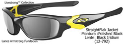 OakleyStraight Jacket Lance Armstrong Polished Black/Black Iridium (12-792)